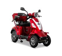 E-Quad "Theo 25" mit Blei Gel Akku, Straßenzulassung, führerscheinfrei, ohne Helmpflicht, 50 km Reichweite, bis 25 km/h, 1000 W x rot x