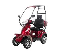 E Roller Mobil Vita Care 4000 Li | E-Roller Lithium, Elektro Mobil Dach Elektromobil 25 km/h (Red)
