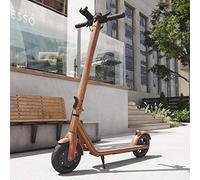 E-Scooter mit Straßenzulassung Elektro Scooter ABE Aluminium Elektroroller Faltbar Roller EScooter eKFV Zulassung Führerscheinfrei (Holz-Optik)