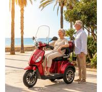 E-Seniorenmobil Denia, Lithium-Akku, 3-Rad, 1000 Watt, Rot