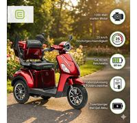 E-Seniorenmobil Yogi-IQ, Lithium-Akku, 3-Rad, 1000 Watt, Rot