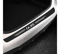 EAGLEG Auto Ladekantenschutz Streifen Heck Stoßstangenschutz Kofferraum Einstiegskante Carbon Fiber Aufkleber für Hyun-dai ix35 2011 2012 2013 2014 2015, Karosserie Styling Deko Zubehör,Black