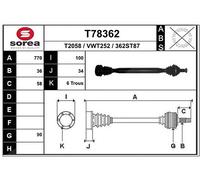Eai Antriebswelle [Hersteller-Nr. T78362] für Seat, VW, Audi, Skoda