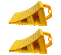 Eastuy 2 Stück Unterlegkeil mit Griff, rutschfeste Unterseite, Anhänger Keile Radkeile Bremskeile Unterlegkeile aus Kunststoff für PKW, Anhänger, Wohnwagen, Auto, Wohnmobil