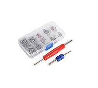 easy klima 134a gas kältemittel set,Klimaanlagenventile,Klimaanlagen-Ventil,Kfz Werkzeug,Schrader Ventil Klimaanlage,Klimaanlage Ventil R134A,102Pcs Sortiment A/C R134A / R12 Refrigeration Reifen Vent