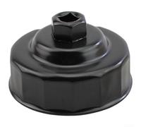 EasyByMall Ölfilterschlüssel, 76 mm, 14 Rillen, robuster Karbonstahl, Kappenentferner für Fahrzeugwartung, Mechaniker, Werkstattausrüstung, schwarzes Finish
