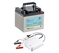easydriver Batterie- und Ladegerät-Set für Rangierantriebe Energie-Paket, 50 Ah