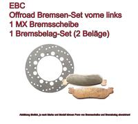 EBC Bremsen Set vorne links Sintermetall für Yamaha YZ125U YZ250U TT350A YZ490U