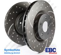EBC Bremsscheibe GD1877 Turbo Groove schwarz Vorderachse 2 Stück