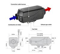 Eberspächer Airtronic AS3 D2L 12V 25.2953.05.0000 Luftheizung mit Hutze 60mm NEU
