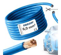 EBROM FahrzeugLeitung KFZ Leitung -blau- Querschnitt 6 mm² - Meterware | flexibel 90 ± 5 Shore - 99,99% Kupfer, Mantel Spezial PVC FLRy - Fahrzeugkabel KFZ Kabel Litze in 6 mm2
