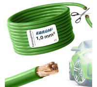 EBROM FahrzeugLeitung KFZ Leitung -grün- Querschnitt 1,0 mm² - Meterware | flexibel 90 ± 5 Shore - 99,99% Kupfer, Mantel Spezial PVC FLRy - Fahrzeugkabel KFZ Kabel Litze in 1,0 mm2