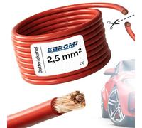 EBROM FLRY 2,5 mm2 Fahrzeugleitung KFZ Kabel Batteriekabel ROT - Meterware