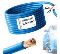 EBROM FLRY Fahrzeugleitung - KFZ Leitung - FARBE: blau - Querschnitt 1,0 mm² - Meterware - flexibel 90 ± 5 Shore - 99,99% Kupfer, Mantel Spezial PVC FLRy - Fahrzeugkabel KFZ Kabel Litze in 1mm2