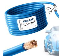 EBROM FLRY Fahrzeugleitung - KFZ Leitung - FARBE: blau - Querschnitt 1,5 mm² - Meterware - flexibel 90 ± 5 Shore - 99,99% Kupfer, Mantel Spezial PVC FLRy - Fahrzeugkabel KFZ Kabel Litze in 1,5mm2