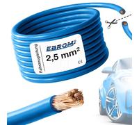 EBROM FLRY Fahrzeugleitung - KFZ Leitung - FARBE: blau - Querschnitt 2,5 mm² - Meterware - flexibel 90 ± 5 Shore - 99,99% Kupfer, Mantel Spezial PVC FLRy - Fahrzeugkabel KFZ Kabel Litze in 2,5mm2