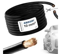 EBROM FLY 10 mm2 Fahrzeugleitung KFZ Batteriekabel - SCHWARZ - Meterware | 10 mm² Massekabel - flexibel 90 ± 5 Shore - 99,99% Kupfer - Mantel Spezial PVC - FLY- Temperatur bis 105 Grad Celsius