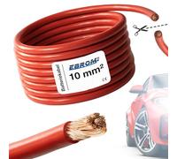EBROM FLY 10 mm2 Fahrzeugleitung KFZ Kabel Batteriekabel ROT - Meterware | 10 mm² Pluskabel - flexibel 90 ± 5 Shore - 99,99% Kupfer - Mantel Spezial PVC - FLY - Temperatur bis 105 Grad Celsius