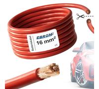 EBROM FLY 16 mm2 Fahrzeugleitung KFZ Kabel Batteriekabel ROT - Meterware | 16 mm² Pluskabel - flexibel 90 ± 5 Shore - 99,99% Kupfer - Mantel Spezial PVC - FLY - Temperatur bis 105 Grad Celsius