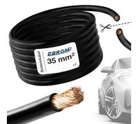 EBROM FLY 35 mm2 Fahrzeugleitung KFZ Batteriekabel - SCHWARZ - Meterware | 35 mm² Massekabel - flexibel 90 ± 5 Shore - 99,99% Kupfer - Mantel Spezial PVC - FLY- Temperatur bis 105 Grad Celsius