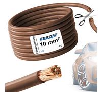 EBROM FLY/FLRY Fahrzeugleitung - KFZ Leitung - Batteriekabel BRAUN - Querschnitt 10 mm² - Meterware - flexibel 90 ± 5 Shore - 99,99% Kupfer, Mantel Spezial PVC FLY - Fahrzeugkabel in 10mm2