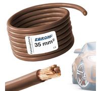 EBROM FLY/FLRY Fahrzeugleitung - KFZ Leitung - Batteriekabel BRAUN - Querschnitt 35 mm² - Meterware - flexibel 90 ± 5 Shore - 99,99% Kupfer, Mantel Spezial PVC FLY - Fahrzeugkabel in 35mm2