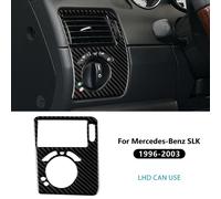 Echt Carbon Scheinwerferschalter Aufkleber für Mercedes SLK R170 1996-2003
