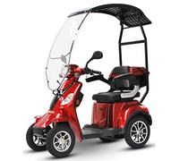ECO ENGEL 510 Elektromobil/Seniorenmobil 4 Rad Rot mit Dach, Seniorenfahrzeug, 1000 Watt, 25 km/h