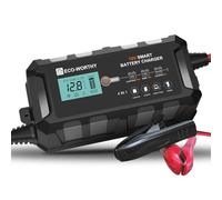 ECO-WORTHY 10A Autobatterie Ladegerät LiFePO4 Ladegerät 12V Erhaltungsladegerät mit Aktivierung der Lithium-Batterie für Auto LKW Motorrad Rasenmäher Boot Marine Batterien