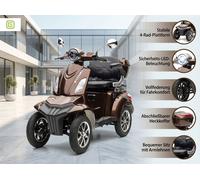 E-Seniorenmobil MAXXI 4.0 - Blei Akku - 1000W - 25 km/h - BRAUN