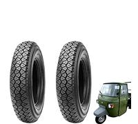 ECOVELO 2x D810 4.50-10 8PR M+S Radialreifen für APE PIAGGIO MP501/MP601, Ganzjahresreifen