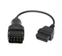 ECSiNG 1 Packung 12 Pin auf 16 Pin OBD2 Diagnoseadapterkabel 32 cm Kabel konvertiert 12 Pin Diagnoseanschluss auf 16 Pin OBD2 Buchse Kompatibel mit Renault