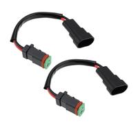 ECSiNG 2 Stücke 9006/HB4/9005/HB3 Stecker auf 2-pin DTP Buchse Adapter für LED Licht DIY Nachrüstung