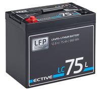 ECTIVE LC 75L 12V LiFePO4 Lithium Versorgungsbatterie 75 Ah