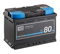ECTIVE 12V 80Ah AGM Semi Cycle Versorgungsbatterie Wohnmobil Batterie Akku