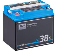 ECTIVE DC 38S AGM Deep Cycle mit LCD-Anzeige 38Ah Versorgungsbatterie