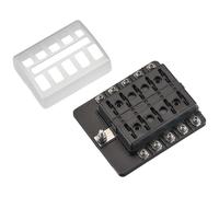 KFZ-Flachsicherungshalter mit LED Indikator für 10 Sicherungen 30A/32V DC (Schraubanschluss)