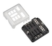 ECTIVE KFZ-Flachsicherungshalter mit LED Indikator und Negativanschluss für 6 Sicherungen 30A/32V DC (Schraubanschluss)