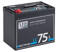 ECTIVE LC 75L 12V LiFePO4 Lithium Versorgungsbatterie 75 Ah