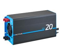 ECTIVE SSI 20 (SSI202) 12V 4in1 Sinus-Inverter 2000W/12V Sinus-Wechselrichter mit MPPT-Solarladeregler, Ladegerät und NVS