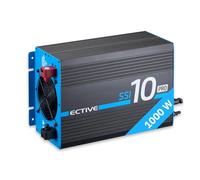 ECTIVE - Wechselrichter 12V auf 230V SSI PRO 10-1000W Reine Sinuswelle - Spannungswandler DC/AC mit USB, Überlast- & Überhitzungsschutz, NSV & USV, MPPT-Solarladeregler & 20A Batterieladefunktion