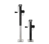 ECUTEE 2X Anhängerstütze Ausdrehstütze Anhänger Stützen Höhenverstellbar 53-90cm Stützfuß Kurbelstütze Anhängerstützen Stützen für Wohnwagen Wohnmobil Pkw Yachten Stützrad Anhänger, Stahl, Load 800Kg