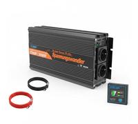 EDECOA 1500W Reiner Sinus Wechselrichter 12V auf 230V Fernbedienung, 3000W Spitzenleistung, Spannungswandler für Wohnmobil, Wohnwagen, Boot, Solar, kompatibel mit Lithium, AGM und Gel-Batterien