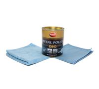 Edel Chromglanz Metallpolitur Autosol 750 ml Dose + Mikrofasertuch + Poliertuch