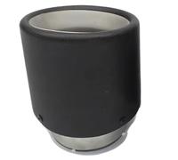 Edelstahl Auspuff Endrohr 1 Stück 114 mm Auslass, Matte Kohlefaser-Auspuffspitze, 304 Edelstahl, Universal-Auspuffrohr Endrohr Auspuffblende(70MM IN 114MM Out)