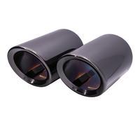 Edelstahl Auspuffblenden Schwarz Chrom Endrohr passend für VW Golf VII 2012-2021