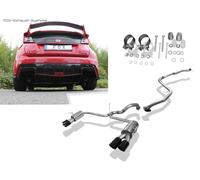 Edelstahl Duplex Racing-Anlage Honda Civic 9 FK2 Type-R je 2x90mm schwarz