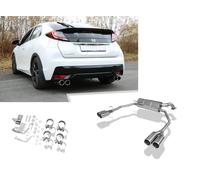 Edelstahl Duplex Sportauspuff Honda Civic 9 FK2 Hatchback je 2x90mm
