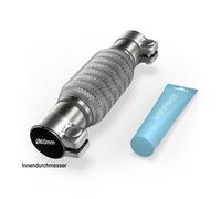 Edelstahl Flexrohr Auspuff 60 x 150 mm Schellen+Paste Montageset ohne Schweißen