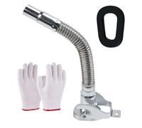 Edelstahl Kanister Ausgießer Flexibel für Benzinkanister 5 10 und 20 L | 29,5cm Einfüllstutzen Ausgiesser Metall Ausgießer Kanister mit 1 Dichtung und 1 Handschuhe für PKW LKW Motorrad Traktor Boot